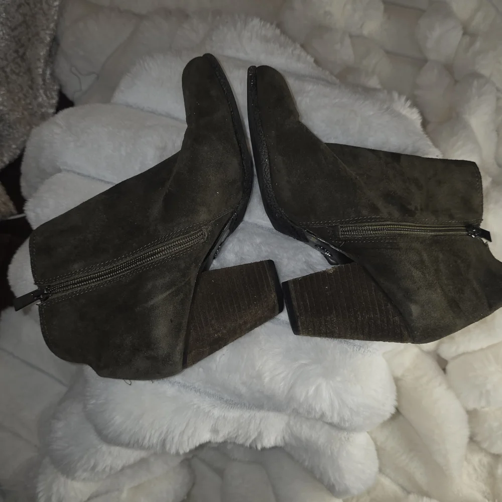 Vince Camuto Fringe Ankle Boots - Olive